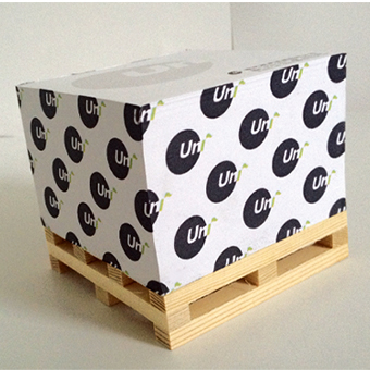 Custom Branded Logo Wooden Pallet Memo Pad Sticky Note Cube